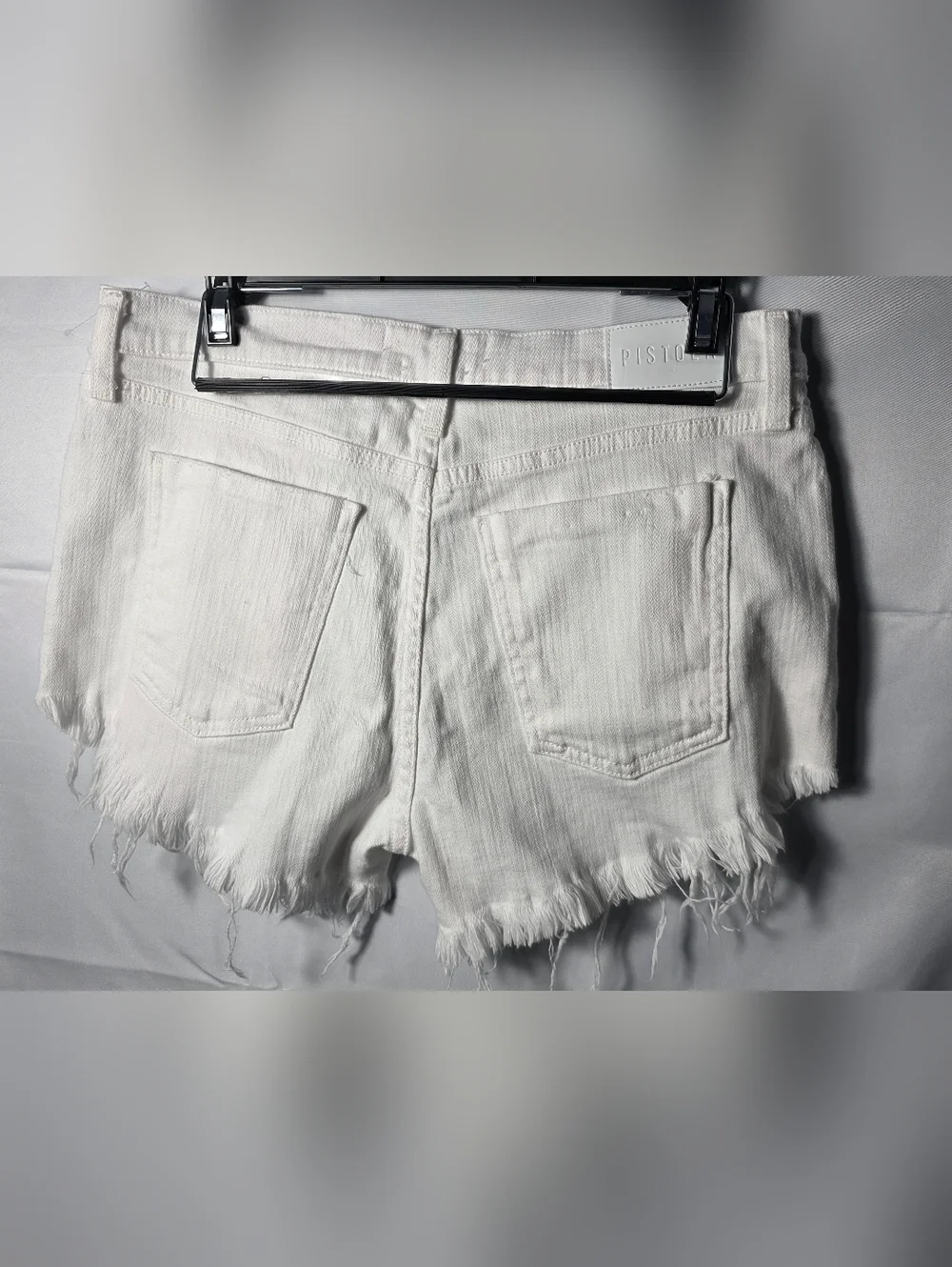 Pistola White Distressed Denim Cutoff Shorts  28 Or Women's 6 Designer Preppy